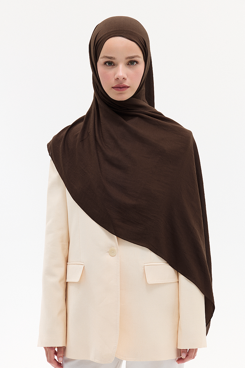 Comfort Cotton Şal - Acı Kahve - 4