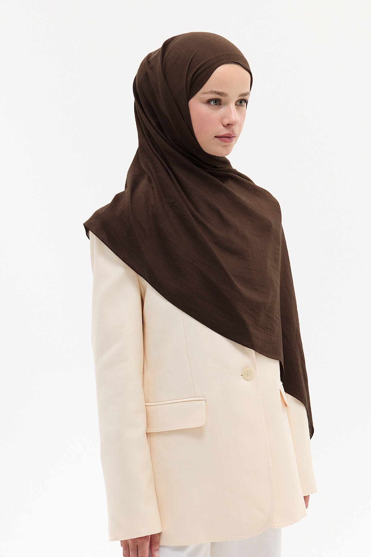 Comfort Cotton Şal - Acı Kahve - Camellia Scarfs