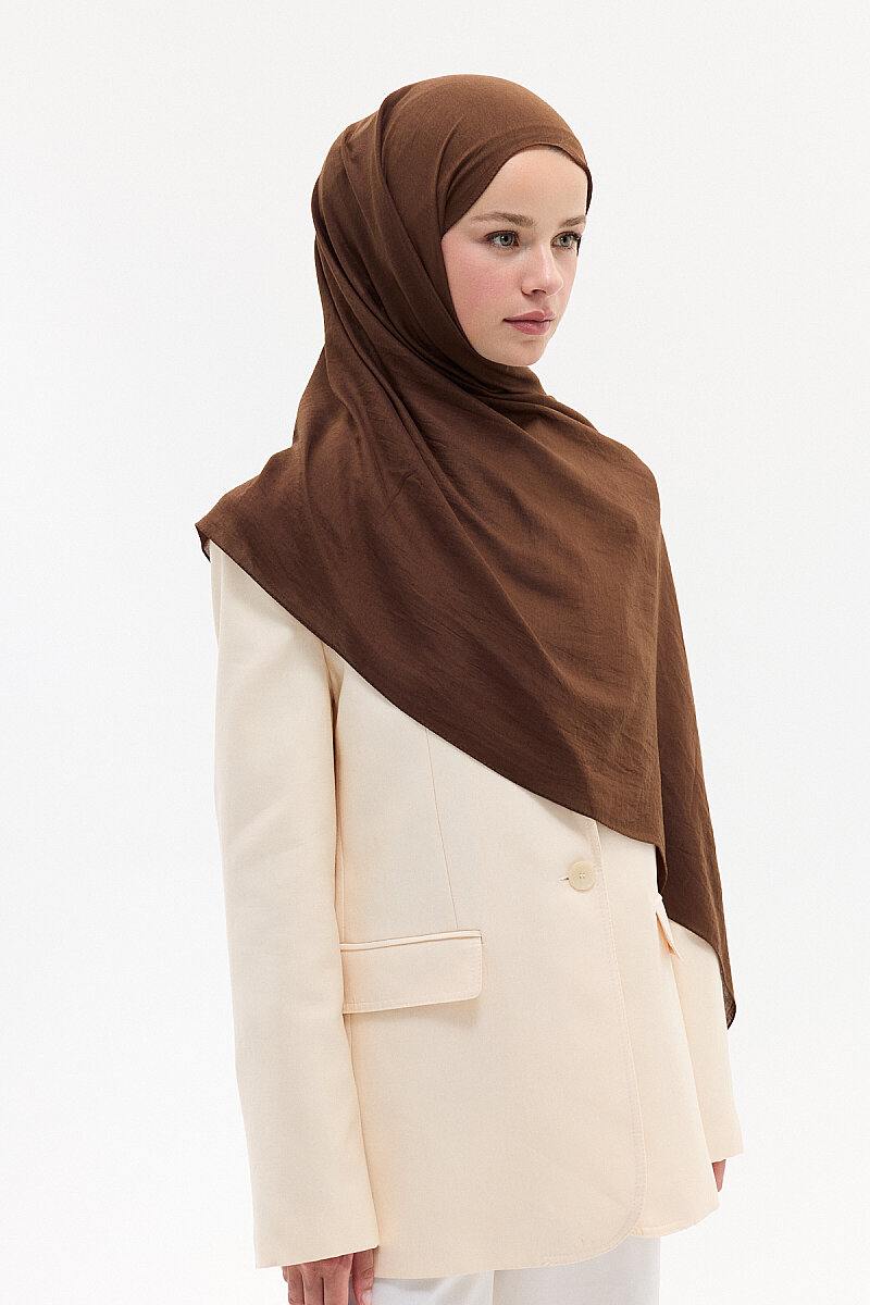 Comfort Cotton Şal - Acı Kahve - 2