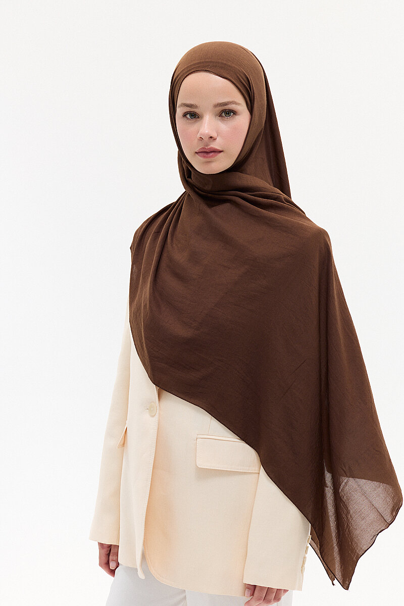 Comfort Cotton Şal - Acı Kahve - 1