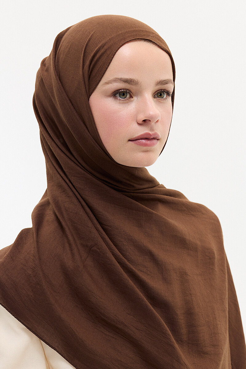 Comfort Cotton Şal - Acı Kahve - 3