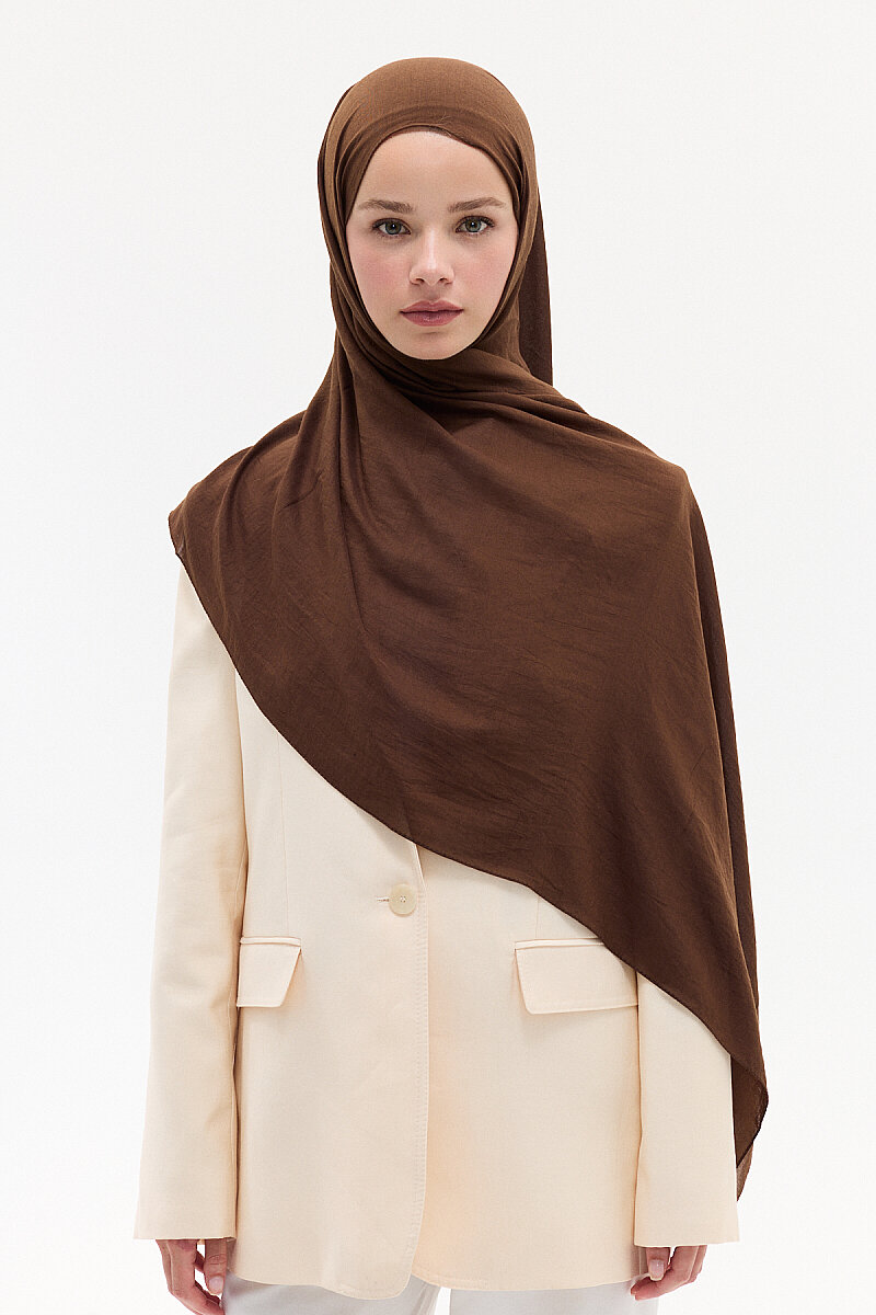 Comfort Cotton Şal - Acı Kahve - 4