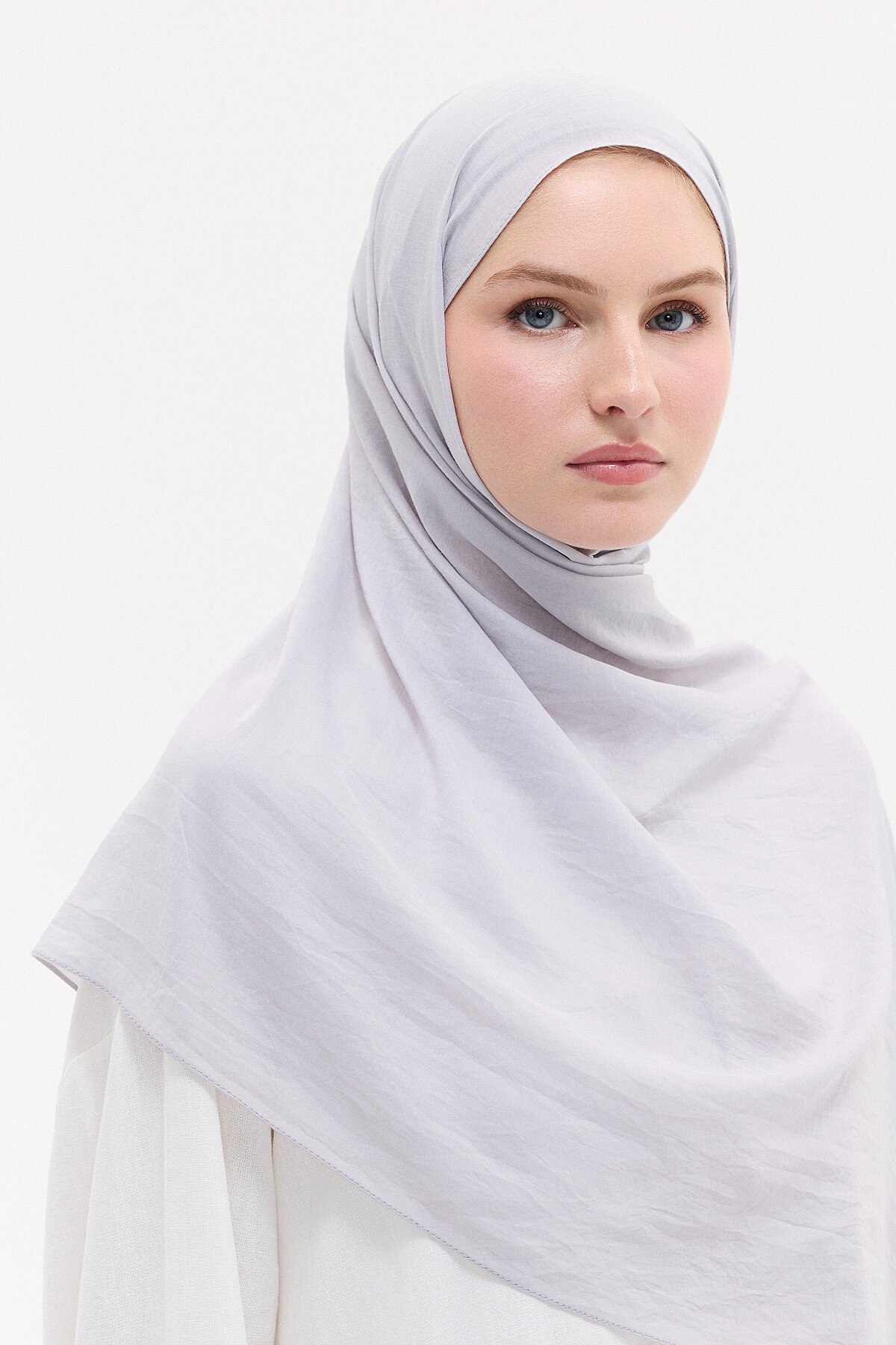 Comfort Cotton Şal - Gümüş Gri - Camellia Scarfs (1)