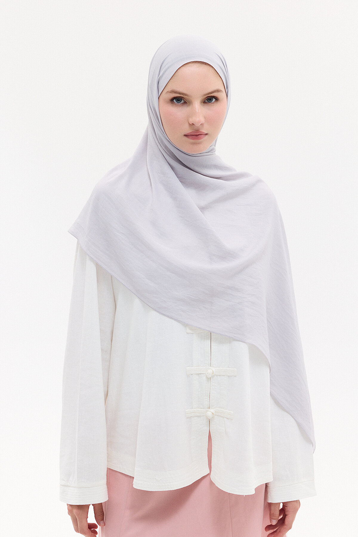 Comfort Cotton Şal - Gümüş Gri - Camellia Scarfs