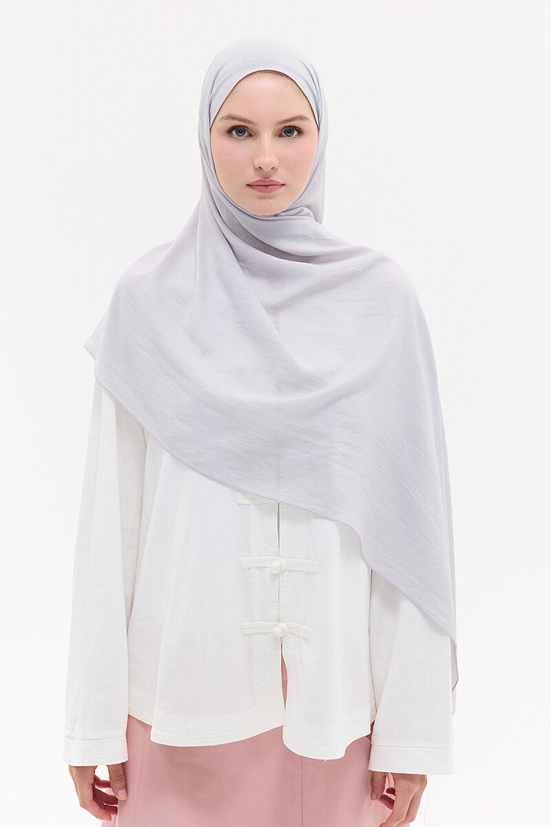Comfort Cotton Şal - Gümüş Gri - 3