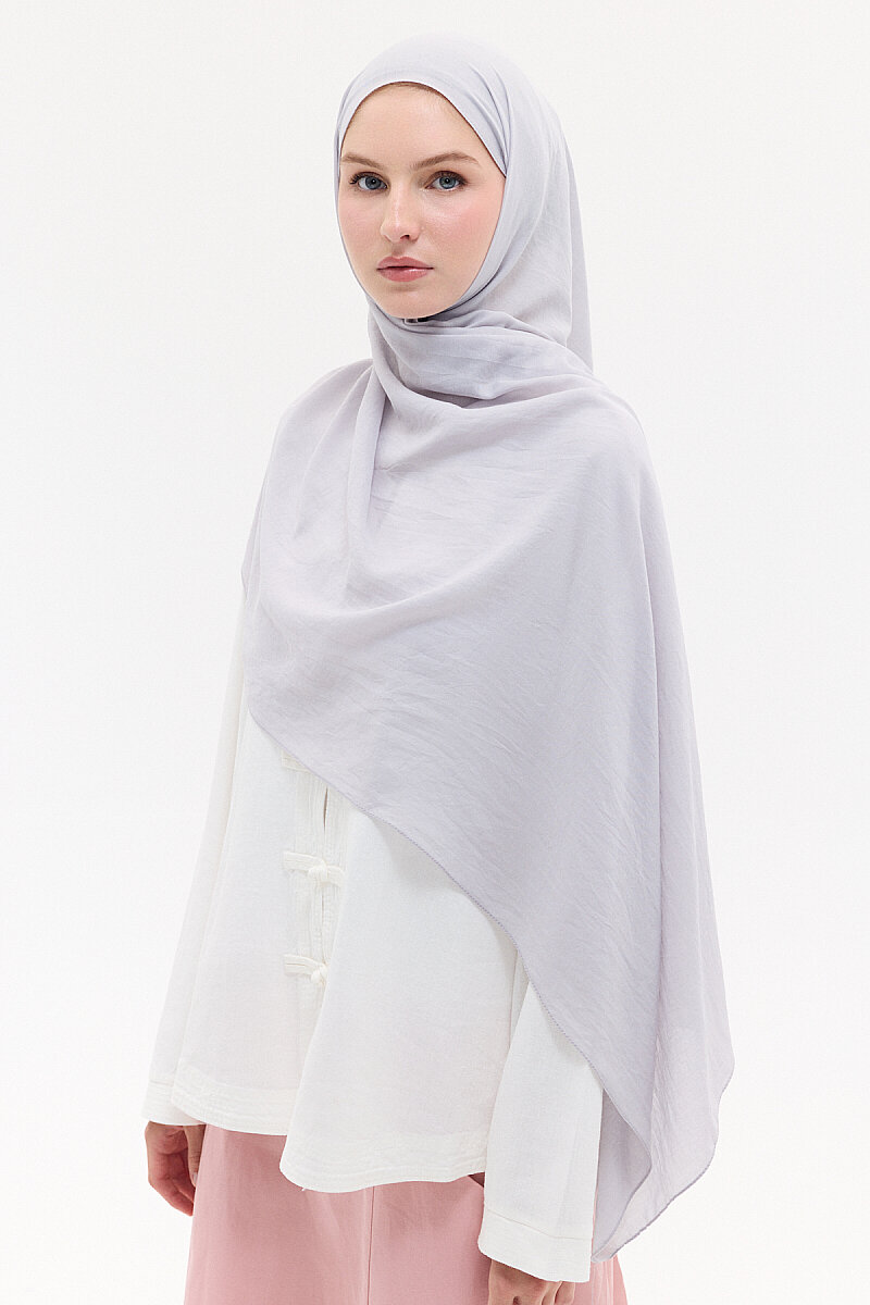 Comfort Cotton Şal - Gümüş Gri - 4