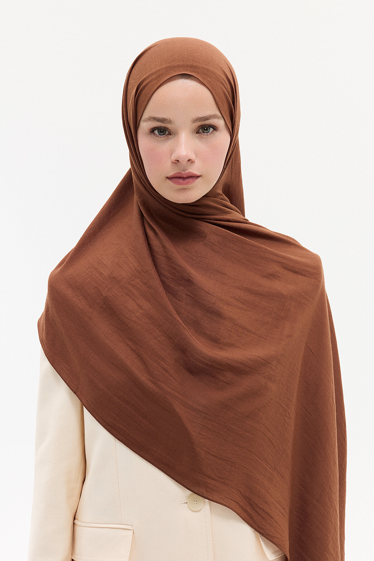 Comfort Cotton Şal - Kahve - Camellia Scarfs (1)