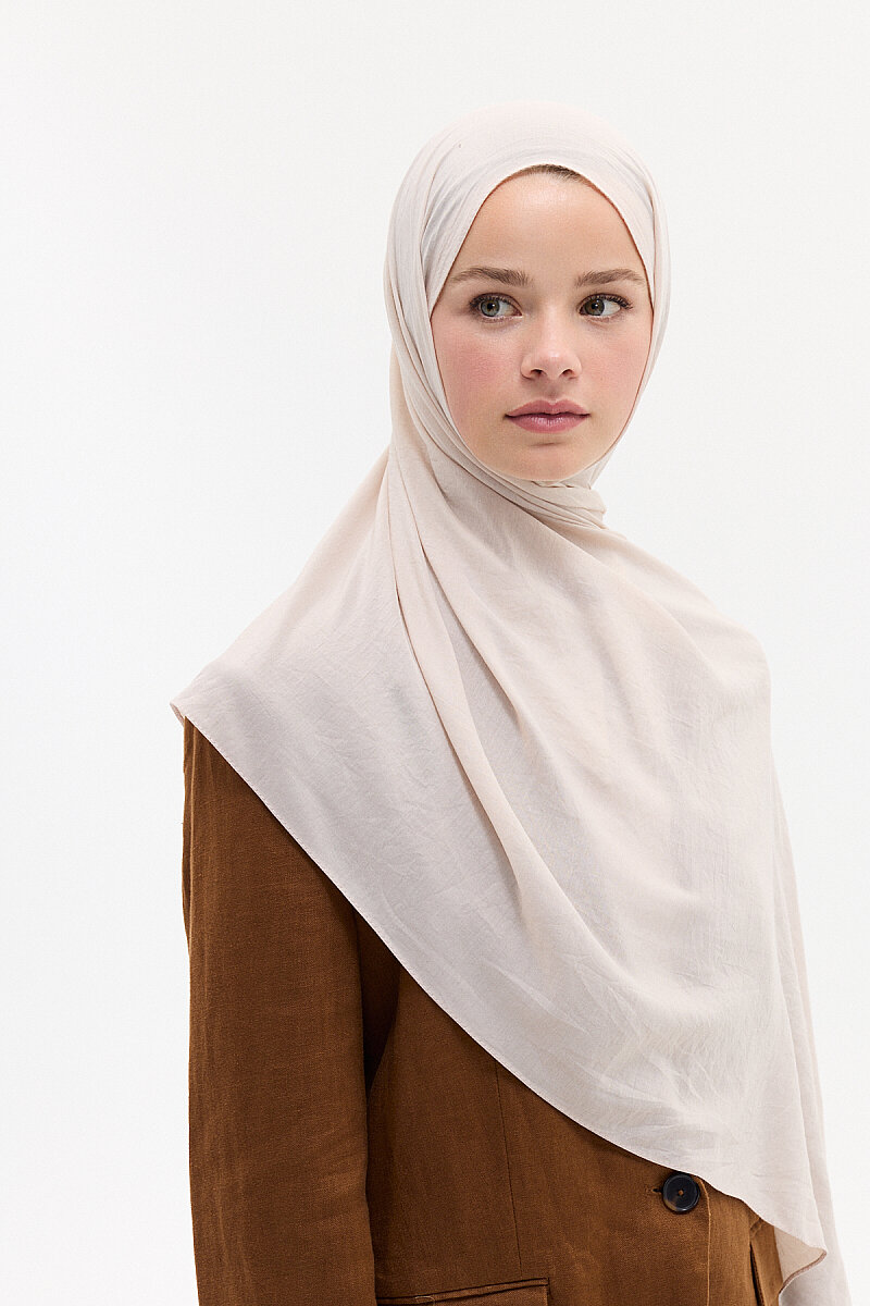 Comfort Cotton Şal - Krem - 3