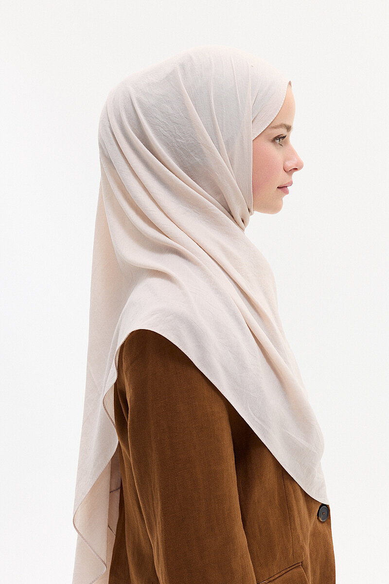 Comfort Cotton Şal - Krem - 4