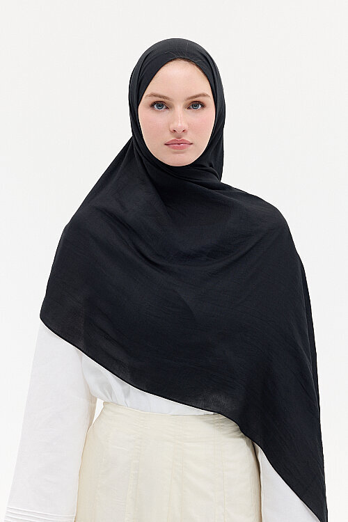 Comfort Cotton Şal - Siyah - Camellia Scarfs