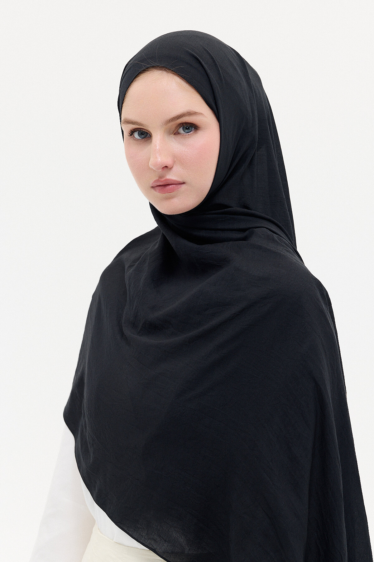 Comfort Cotton Şal - Siyah - Camellia Scarfs (1)