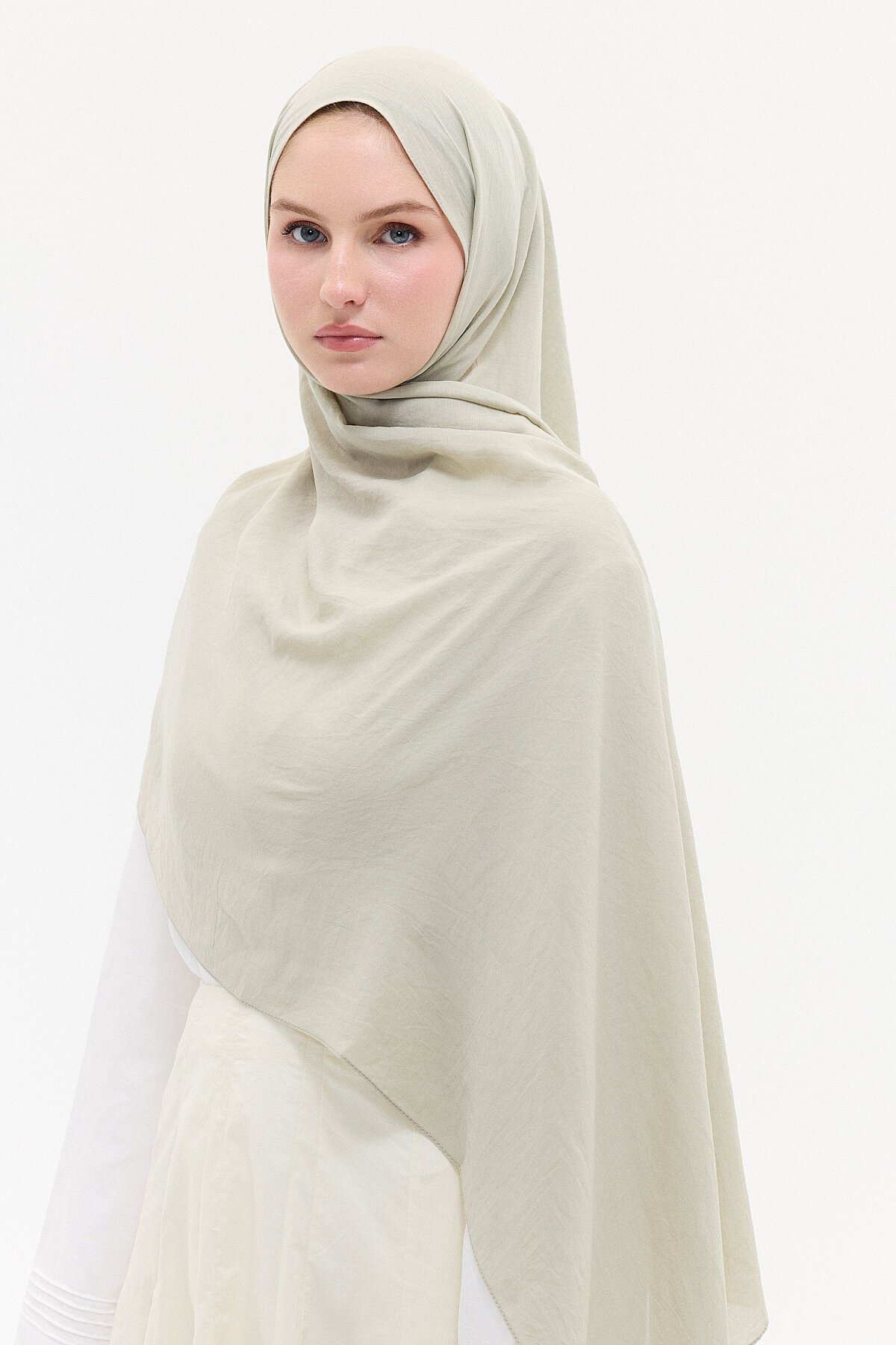 Comfort Cotton Şal - Su Yeşili - Camellia Scarfs (1)
