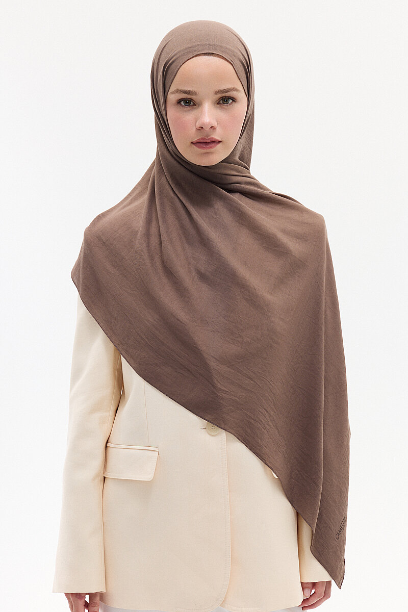 Comfort Cotton Şal - Vizon - 1