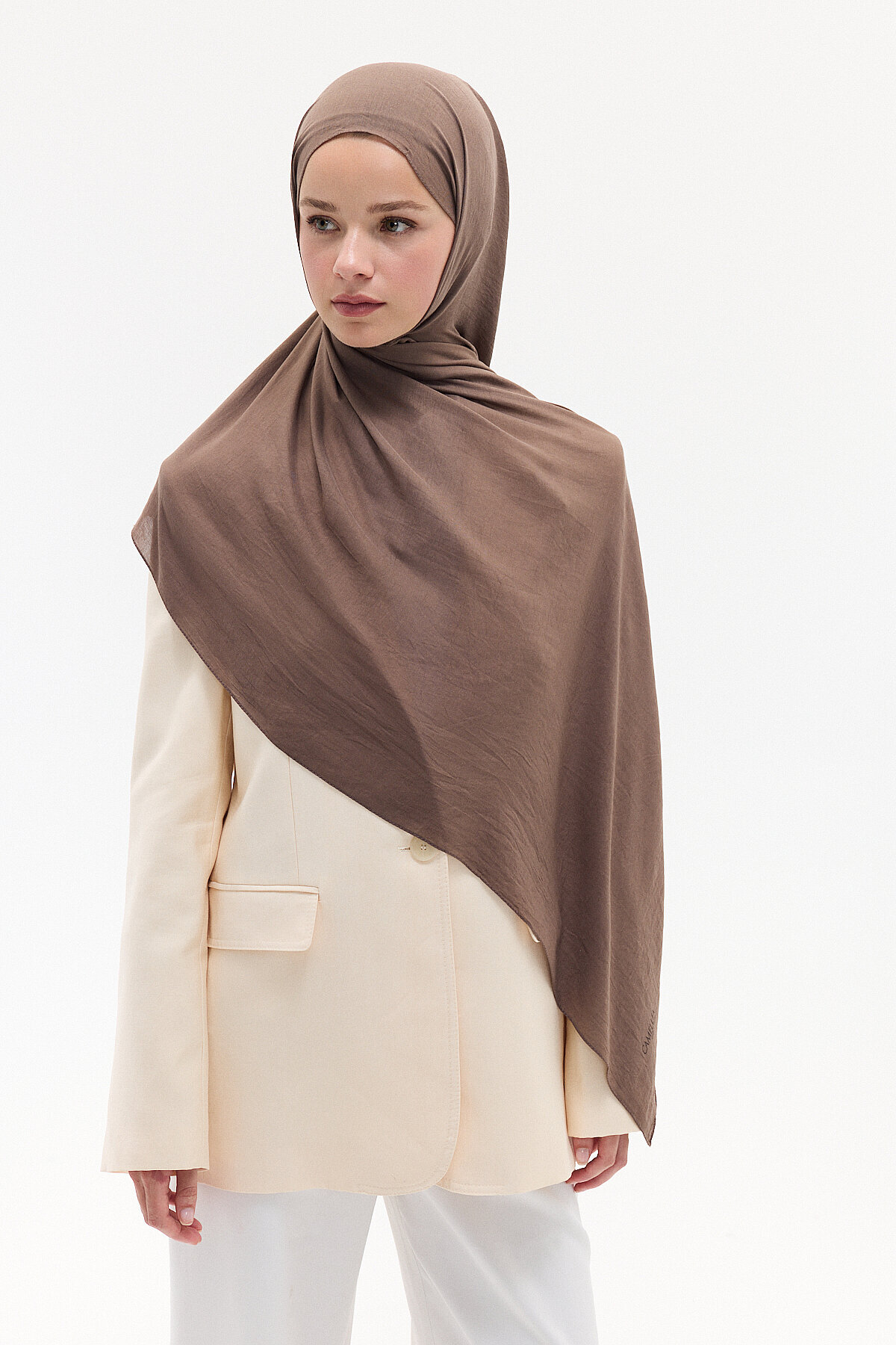Comfort Cotton Şal - Vizon - Camellia Scarfs (1)