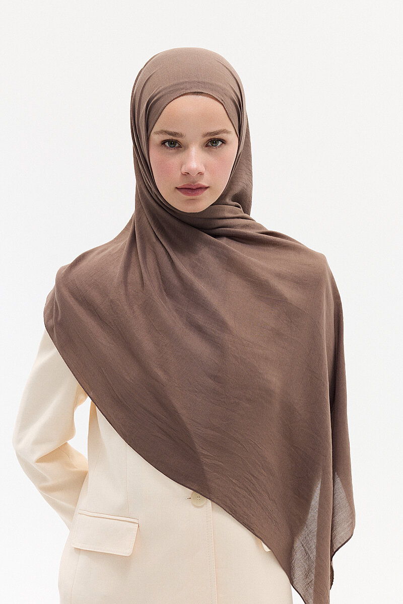 Comfort Cotton Şal - Vizon - 3