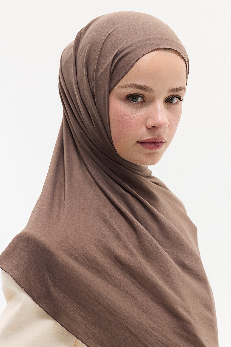 Comfort Cotton Şal - Vizon - 4