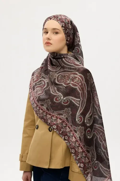 Cyristal Shine Şal - Bordo 