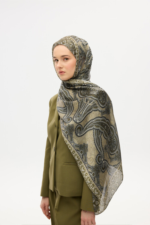 Cyristal Shine Şal - Çağla Yeşili - Camellia Scarfs (1)