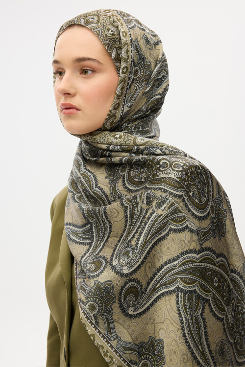 Cyristal Shine Şal - Çağla Yeşili - Camellia Scarfs