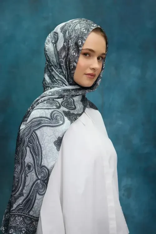 Cyristal Shine Şal - Gri 