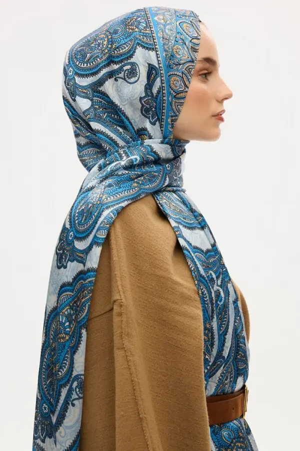 Cyristal Shine Şal - Mavi - 3