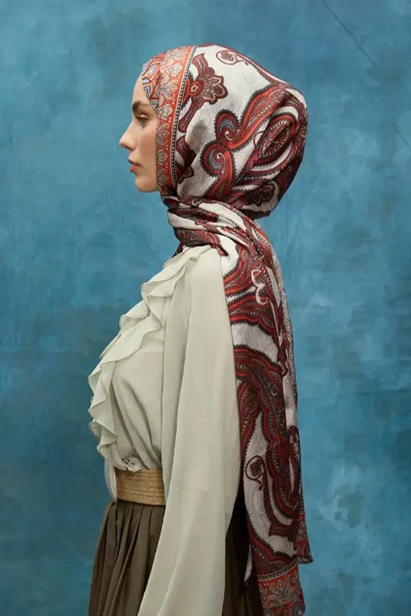 Cyristal Shine Şal - Turuncu - 3