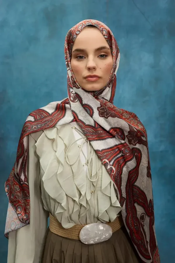 Cyristal Shine Şal - Turuncu - Camellia Scarfs