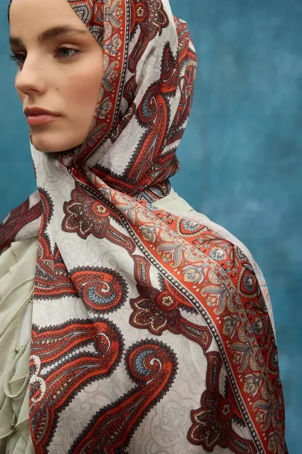 Cyristal Shine Şal - Turuncu - 4