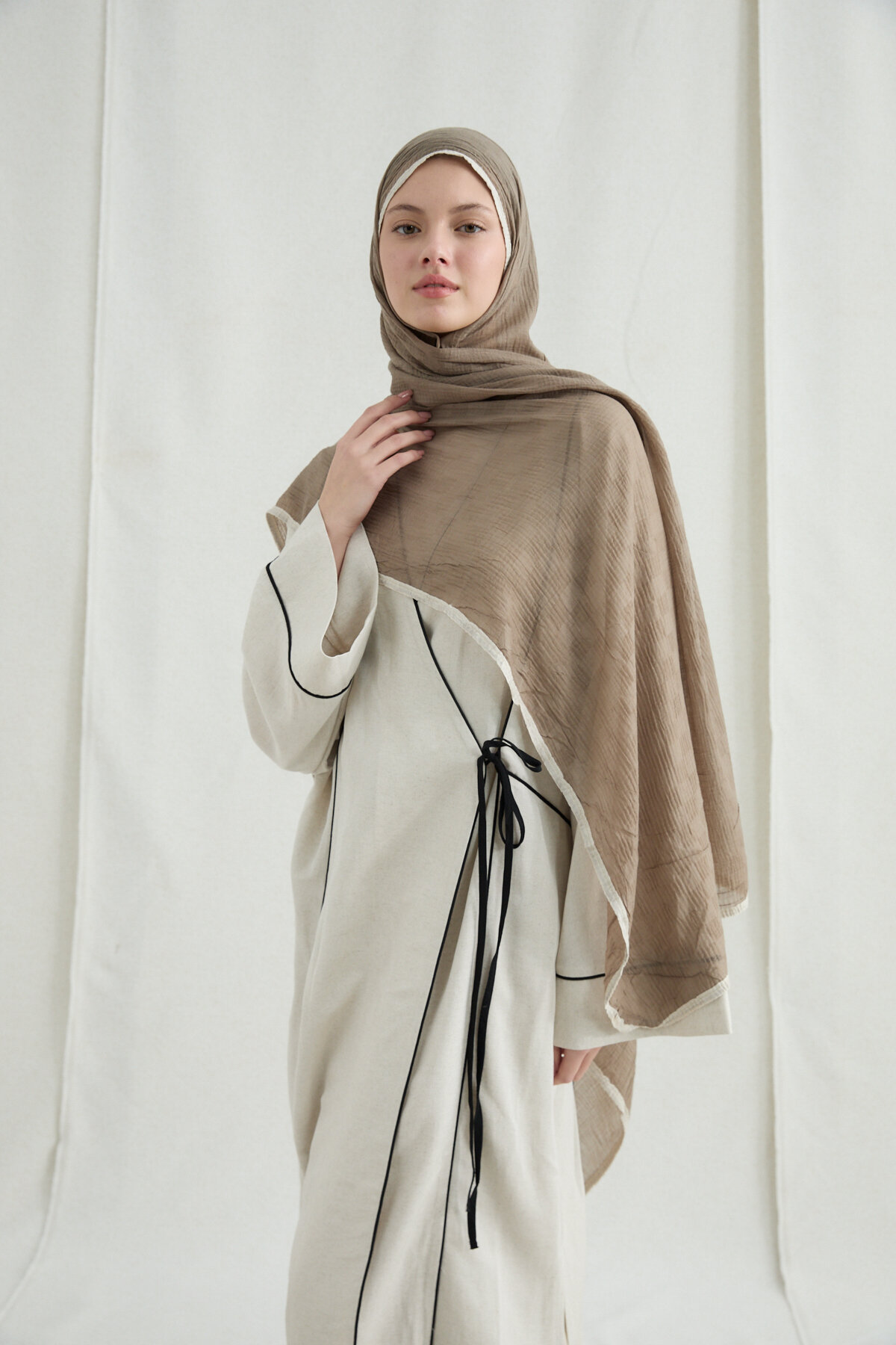 Dama Müslin Şal - Kum - Camellia Scarfs
