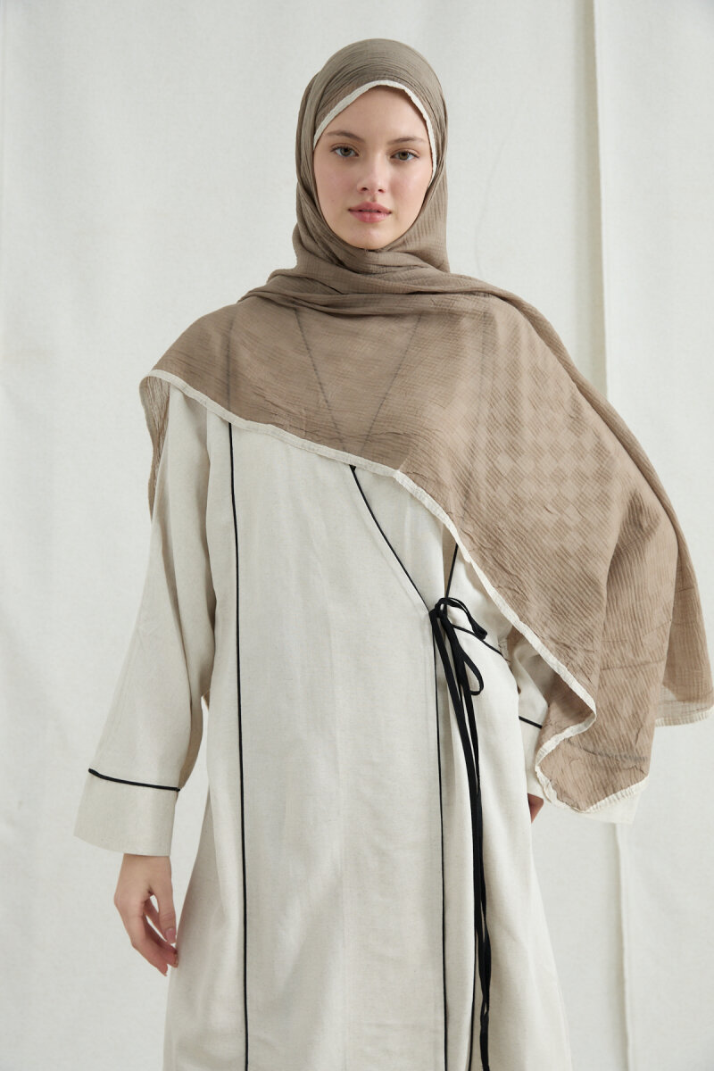 Dama Müslin Şal - Kum - 3