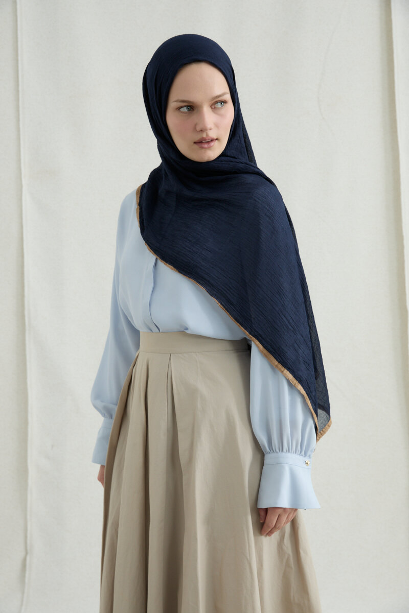 Dama Müslin Şal - Lacivert - 2