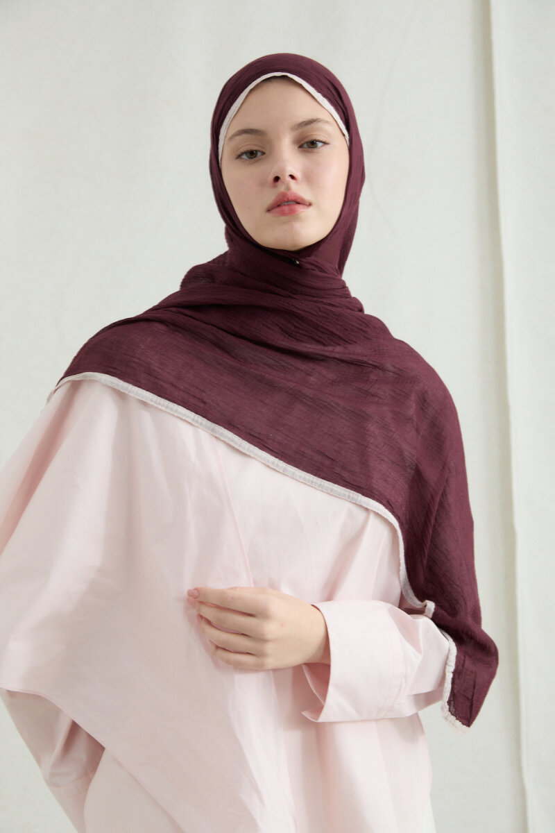 Dama Müslin Şal - Vişne - 3
