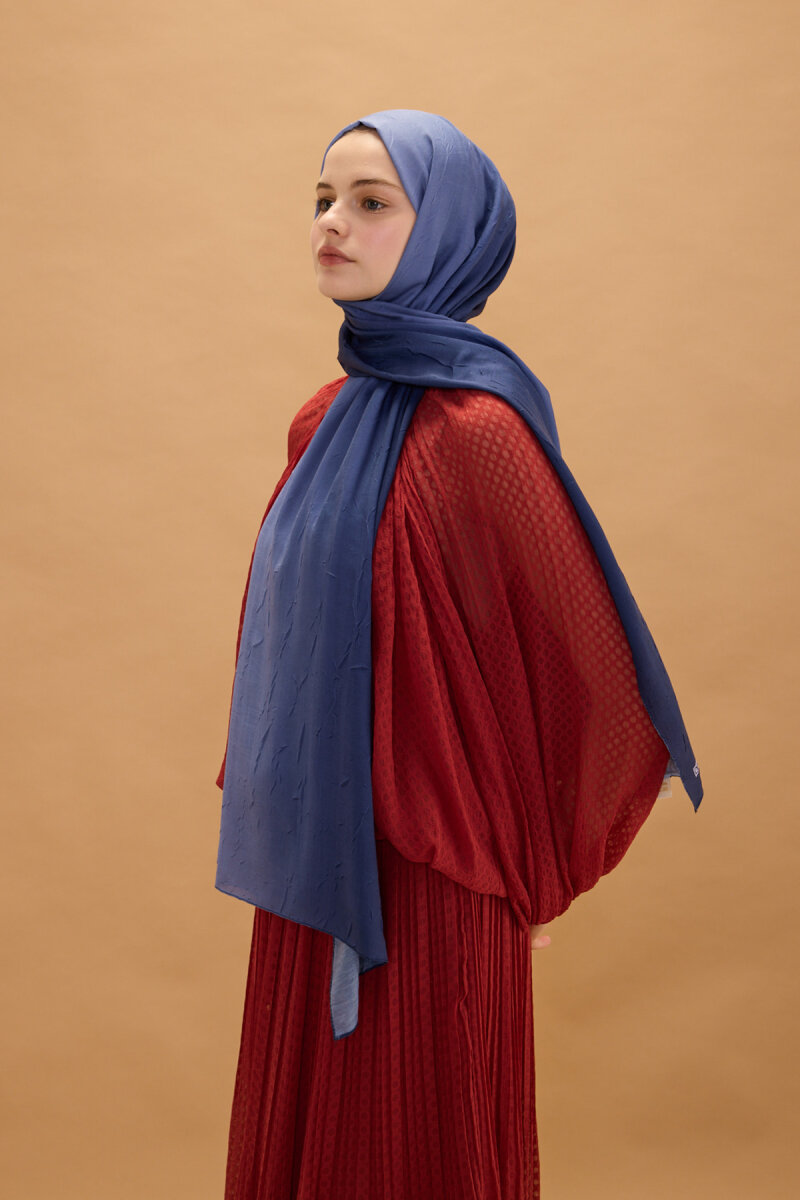 Degrade Kraş Şal - İndigo - 1