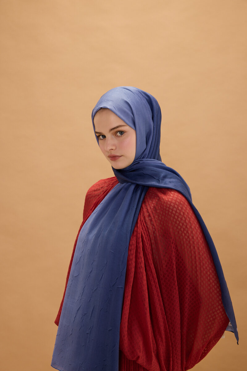 Degrade Kraş Şal - İndigo - 4