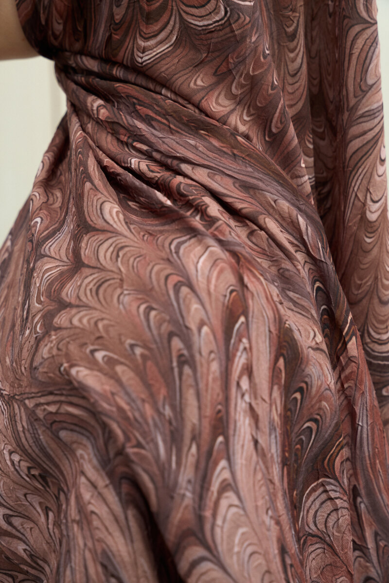 Ebruel Kraş Şal - Acı Kahve - 4