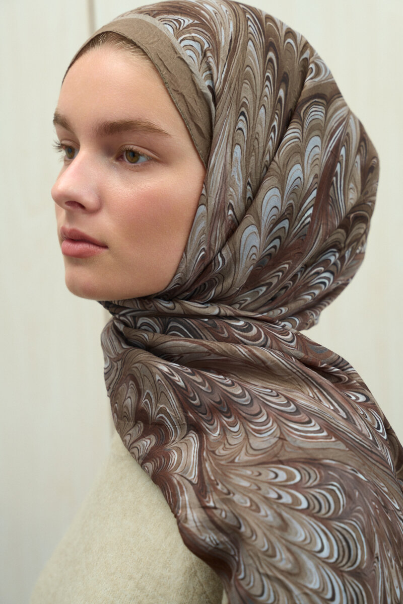 Ebruel Kraş Şal - Haki - 3