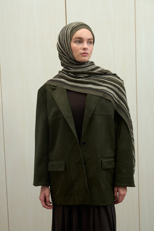 Ecru Dreams Müslin Şal - Haki - Camellia Scarfs