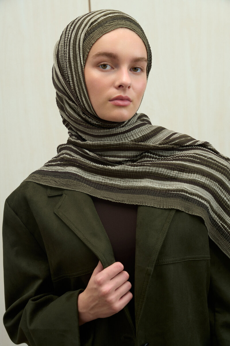 Ecru Dreams Müslin Şal - Haki - 3