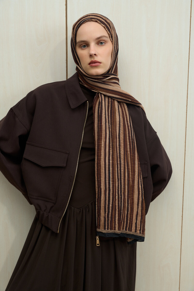 Ecru Dreams Müslin Şal - Mocha - 4