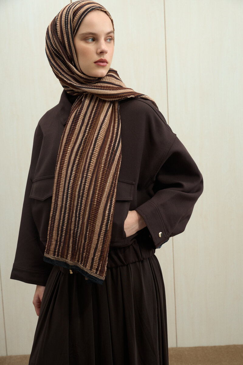 Ecru Dreams Müslin Şal - Mocha - 3