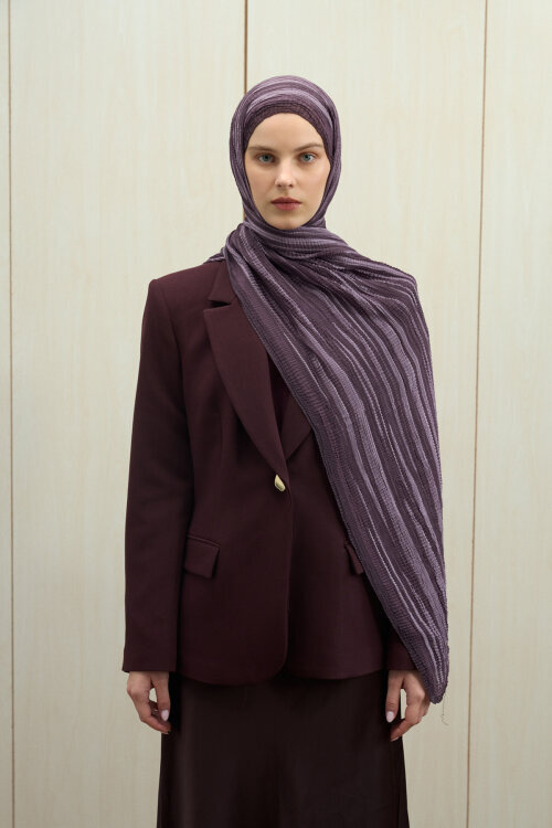 Ecru Dreams Müslin Şal - Mor - Camellia Scarfs