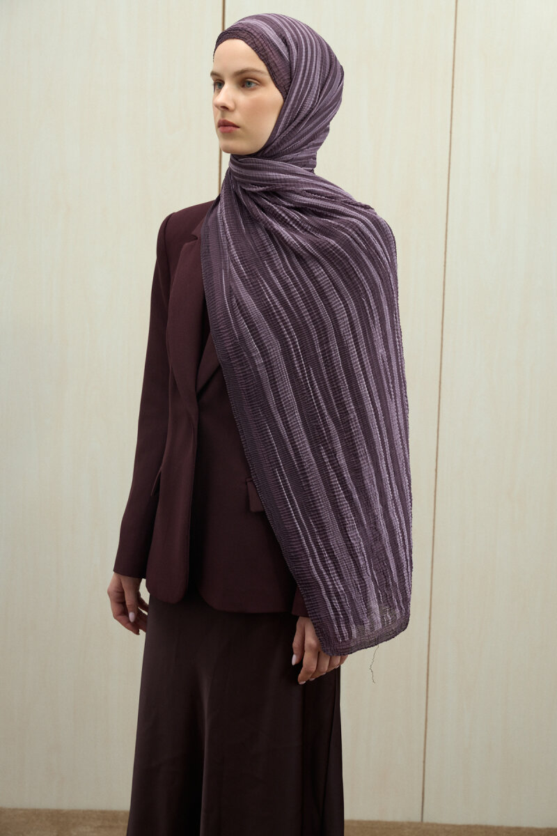 Ecru Dreams Müslin Şal - Mor - 3