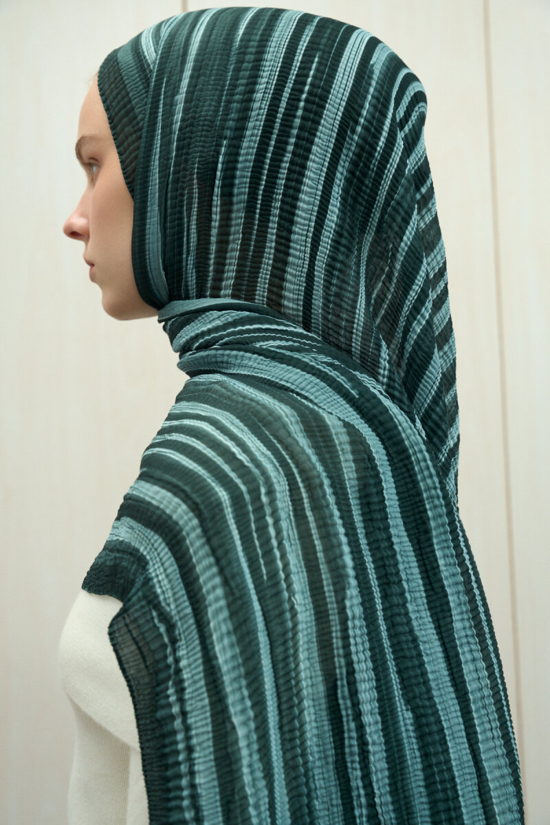 Ecru Dreams Müslin Şal - Zümrüt Yeşili - 4