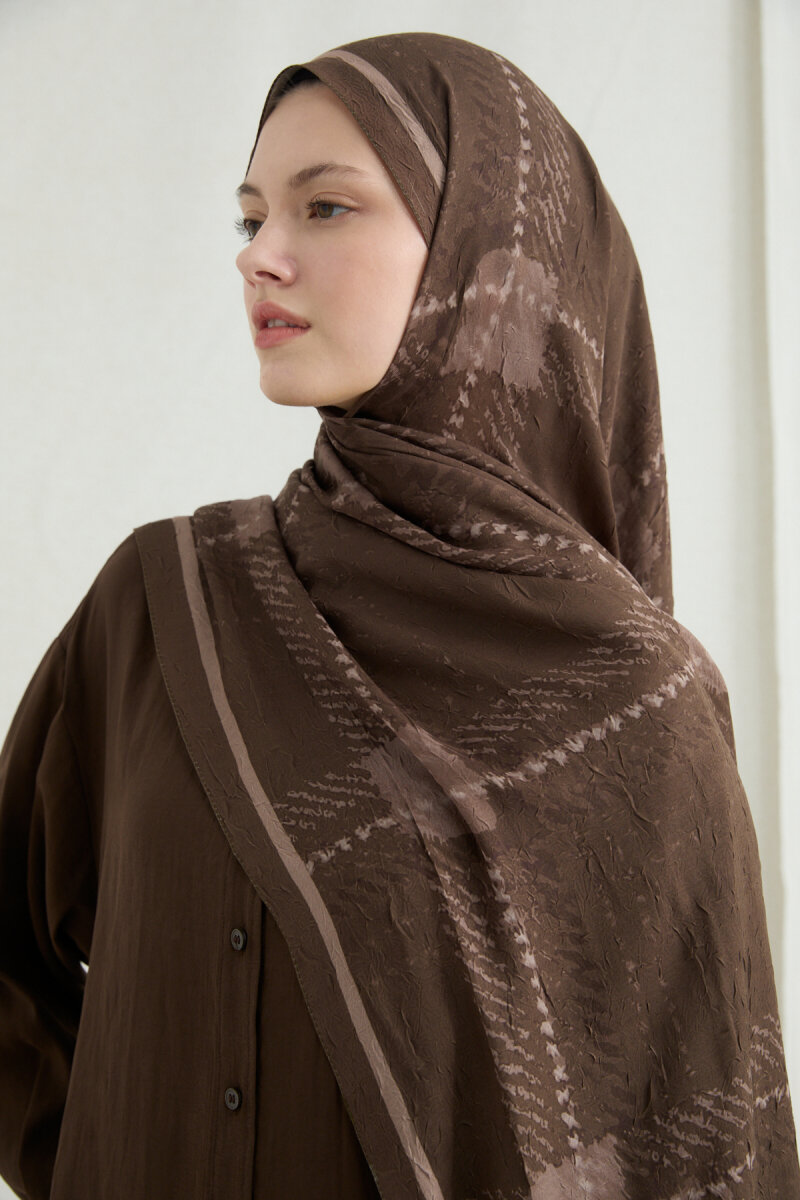 Ekose Kraş Şal - Haki - 3