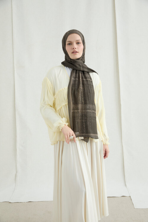 Ekose Kraş Şal - Yeşil - Camellia Scarfs