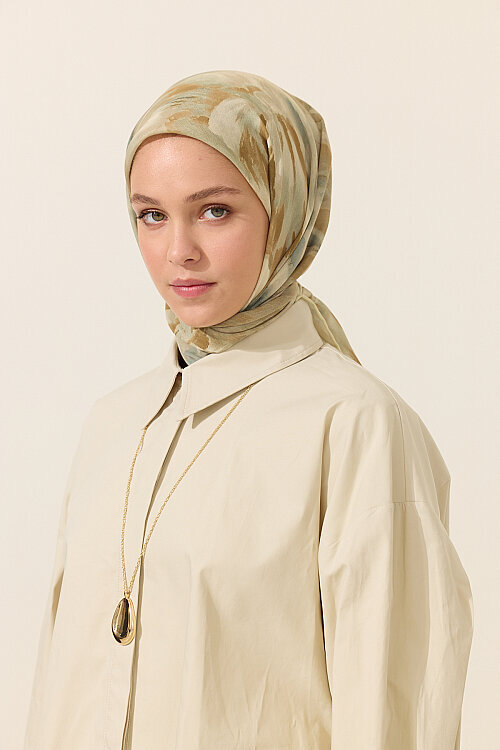 El Dikişi Soft Eşarp Brush - Çağla - Camellia Scarfs