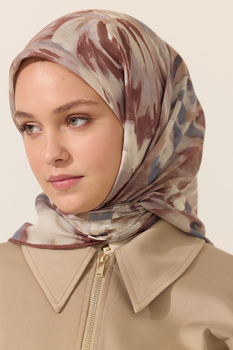 El Dikişi Soft Eşarp Brush - Kahve - 3