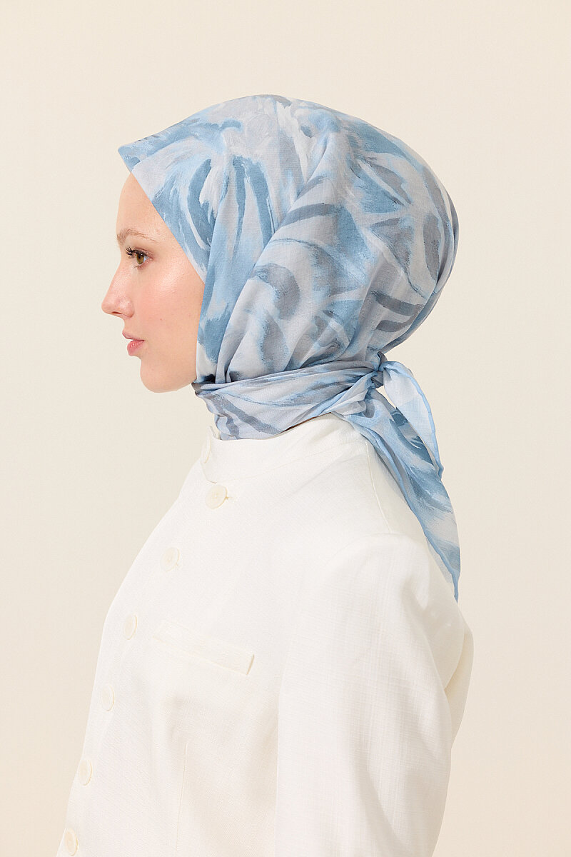 El Dikişi Soft Eşarp Brush - Mavi - 4