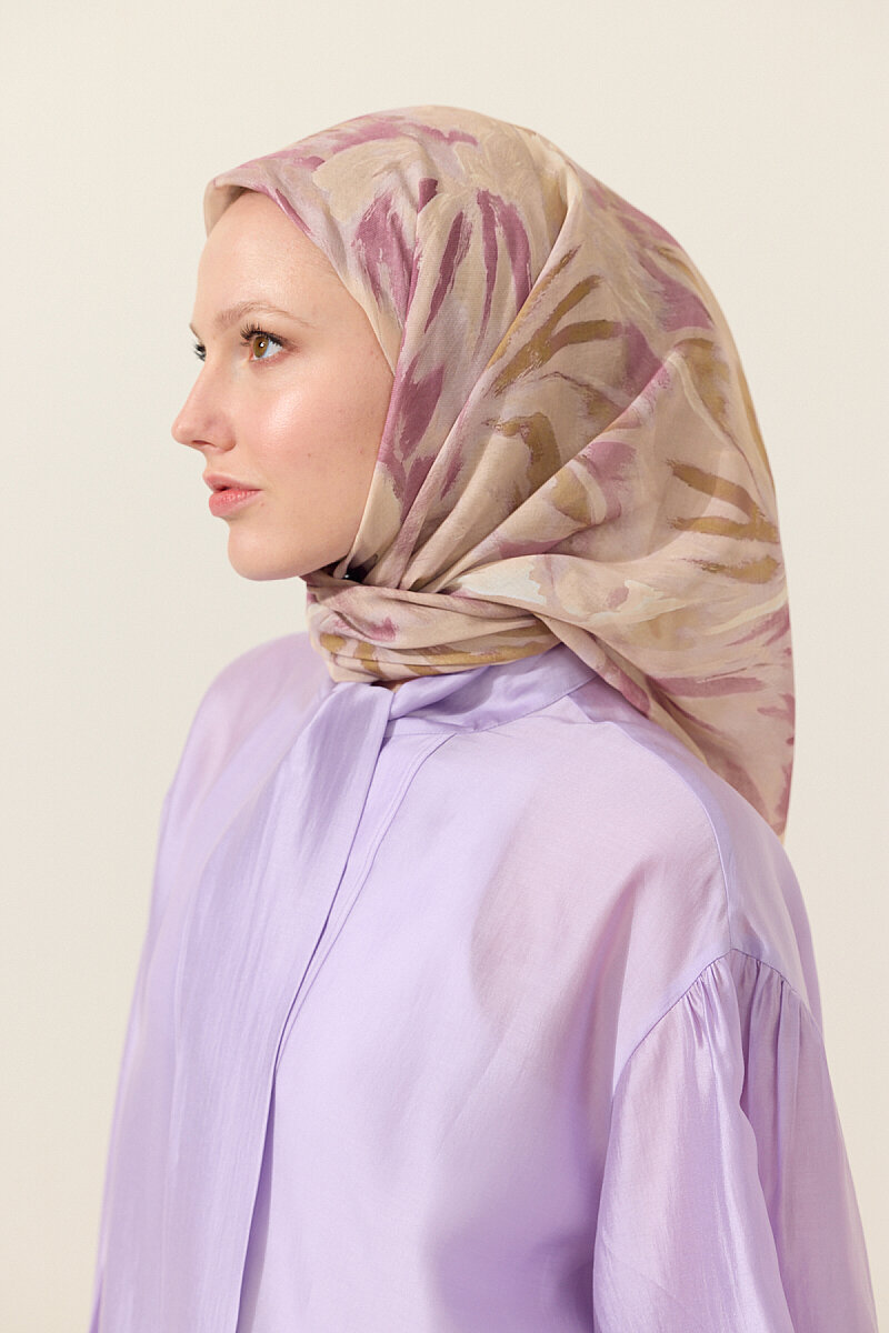 El Dikişi Soft Eşarp Brush - Pembe Sarı - 4