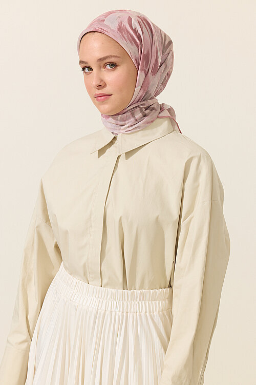 El Dikişi Soft Eşarp Brush - Pudra - Camellia Scarfs